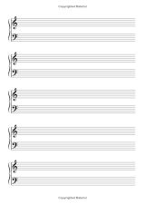 Cahier de musique Piano A4 – 110 pages, double portée (5×2 par page), papier 90 g/m² – Carnet de partitions vierges grand format