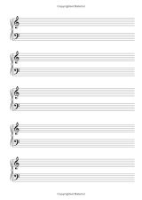 Cahier de musique Piano A4 – 110 pages, double portée (5×2 par page), papier 90 g/m² – Carnet de partitions vierges grand format
