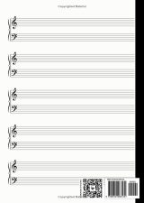 Cahier de musique Piano A4 – 110 pages, double portée (5×2 par page), papier 90 g/m² – Carnet de partitions vierges grand format