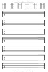 Tablatures guitare – Cahier de musique 6x9 (15,24 x 22,86 cm), 100 pages – 6 diagrammes d’accords et 7 tablatures par page