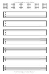 Tablatures guitare – Cahier de musique 6x9 (15,24 x 22,86 cm), 100 pages – 6 diagrammes d’accords et 7 tablatures par page
