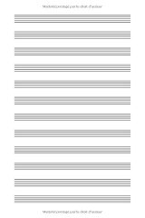 Cahier de solfège – Carnet de partitions vierges, 12 portées par page, 100 pages, papier blanc