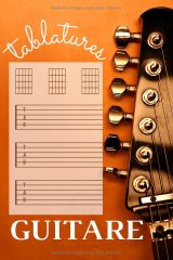 Cahier de tablatures guitare 6x9 – 100 pages – 6 diagrammes & 7 tablatures par page – Couverture mate