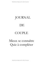 Journal de couple à compléter 6 x 9 pouces – Carnet de questions pour mieux se connaître | Le journal intime de votre mariage