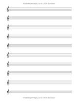 Cahier de musique à portées – 96 pages, 8 portées par page, grand format 21,59 x 27,94 cm – Solfège, composition et chant – Couverture chaton au piano