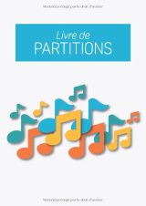 Cahier de musique – 10 portées par page, grand format A4, 54 pages, couverture moderne pour solfège et composition