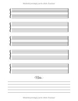 Cahier de Musique – Carnet de Partitions, 12 Portées par Page, Grand Format 21,59 x 27,94 cm, 103 Pages, Papier Blanc