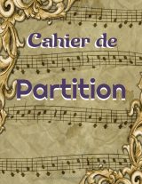 Cahier de partition – 12 portées par page, grand format 21,59 x 27,94 cm – 103 pages, papier blanc, index