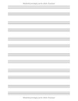 Cahier de musique 12 portées Duo – Carnet de partitions A4 (21 x 29,7 cm), 80 pages, papier manuscrit, composition et solfège