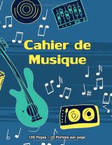 Cahier de musique – Papier manuscrit 10 portées par page, grand format, carnet de partitions vierges