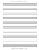 Cahier de musique – Papier manuscrit 10 portées par page, grand format, carnet de partitions vierges