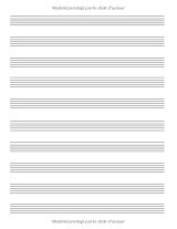 Cahier de musique – Papier manuscrit 10 portées par page, grand format, carnet de partitions vierges