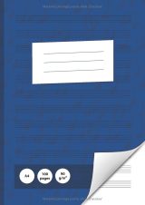 Cahier de musique A4 – 100 pages, 12 portées par page, papier 90 g/m² | Carnet de partitions
