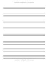 Cahier de Musique – Manuscrit 8 portées par page, 100 pages, grand format, papier blanc, couverture brillante