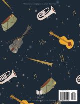 Cahier de Musique – Manuscrit 8 portées par page, 100 pages, grand format, papier blanc, couverture brillante