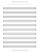 Cahier de musique 17 x 22 cm – 10 portées par page, papier 90 g, couverture souple brillante