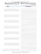Cahier de musique pour solfège et partitions – 8 portées par page, annotations, 80 pages, grand format 21,6 x 27,9 cm
