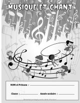 Cahier de musique et de chant 17 x 22 cm – 48 p. Séyès + 48 p. portées (8 portées/page) – Élèves primaire et collège