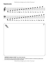 Cahier de musique 17 x 22 cm – 48 pages – 10 portées par page – Carnet de partitions vierges pour solfège et composition – Couverture batterie