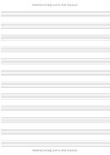 Cahier de musique A4 avec portées et grands carreaux Seyès – 108 pages dont 52 pages de 12 portées – Couverture animaux