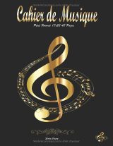 Cahier de musique petit format 17 x 22 cm – 48 pages, 8 portées par page, couverture souple brillante