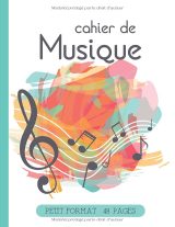 Mon Cahier de Musique – 11 portées par page, 48 pages, format 17 x 22 cm – Solfège et composition pour enfants et adultes