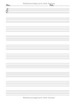 Cahier de musique 17 x 22 cm – Carnet de partitions et paroles avec portées et carreaux pour enfants et adultes