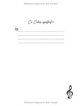 Cahier de musique – Carnet de partitions 100 pages, 12 portées par page, solfège et composition, pour adultes et enfants – Couverture souple brillante – V.07