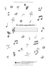 Cahier de musique A4 21 x 29,7 cm – Carnet de partitions et chant, 110 pages, papier 90 g, couverture souple
