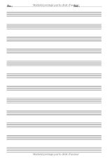 Cahier de musique A4 21 x 29,7 cm – Carnet de partitions et chant, 110 pages, papier 90 g, couverture souple
