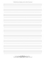 Cahier de musique petit format 17 x 22 cm – 48 pages, 10 portées par page, couverture souple rose