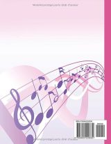 Cahier de musique petit format 17 x 22 cm – 48 pages, 10 portées par page, couverture souple rose