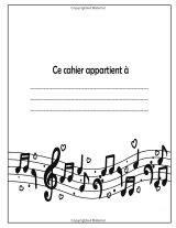 Cahier de musique A4 – 110 pages, Seyès grands carreaux & 12 portées par page – Solfège et chant – Couverture souple brillante
