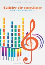 Cahier de musique petit format – 96 pages, 12 portées par page, idéal pour solfège et composition