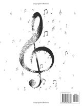 Cahier de musique A4 – 120 pages, 12 portées par page, papier blanc – Carnet de partitions piano grand format