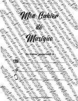 Cahier de musique – 12 portées par page, grand format 21,59 x 27,94 cm, 103 pages