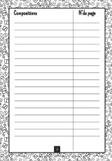 Cahier de musique 7 x 10 pouces – 80 pages de portées, annotations et tablatures – Couverture clarinette brillante