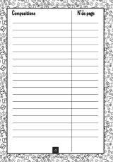 Cahier de musique 7 x 10 pouces – 80 pages de portées, annotations et tablatures – Couverture clarinette brillante