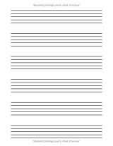 Cahier de Musique Enfant Licorne – Partitions Vierges grand format, 6 grosses portées par page, 105 pages, papier 90 g/m², couverture mate