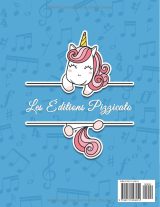 Cahier de Musique Enfant Licorne – Partitions Vierges grand format, 6 grosses portées par page, 105 pages, papier 90 g/m², couverture mate