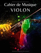 Cahier de musique pour violon – Solfège et partitions | 10 portées par page | Format 21,6 x 27,9 cm