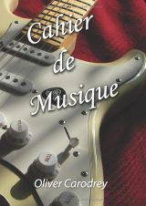 Cahier de Musique A4 – 12 portées par page & pages grands carreaux – 108 pages – Style Guitare Électrique