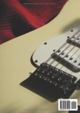 Cahier de Musique A4 – 12 portées par page & pages grands carreaux – 108 pages – Style Guitare Électrique