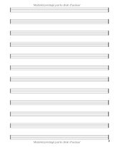 Cahier de musique – solfège et composition, grand format 8,5 x 11 po, 12 portées, pages numérotées et index, 108 pages, couverture rose