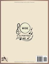 Cahier de musique A4 – 100 pages, 6 grosses portées, papier crème | Carnet de partition pour enfants & débutants | Couverture beige élégante