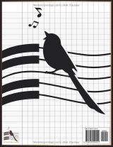 Cahier de musique grandes portées – 100 pages, 6 portées/page, papier crème, grand format, couverture souple brillante – Enfants & débutants