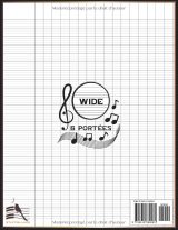 Cahier de musique et de chant A4 – 6 grosses portées et grands carreaux Seyès – Papier crème, couverture souple – Enfants et débutants