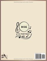 Cahier de Musique A4 – 100 pages, 6 grandes portées, papier crème, couverture souple brillante – Les Teckels de la Mélodie