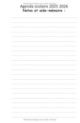Agenda scolaire 2025-2026 Pompier – 1 page par jour, calendriers mensuels, format 13 x 20 cm, 318 pages