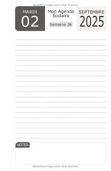 Agenda scolaire 2025-2026 Pompier – 1 page par jour, calendriers mensuels, format 13 x 20 cm, 318 pages
